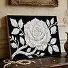 DIY Pearl Painting Rose for Home Wall Decor with Frame(20x30cm)