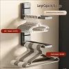 Suction cup balcony clothes rack storage device, no drilling required, multi-functional folding clothes rack for home use, wall-mounted storage shelf