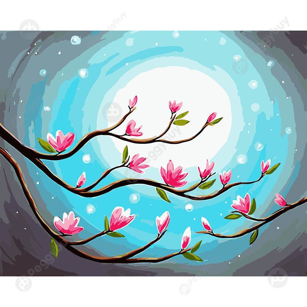 

40*50CM Paint By Numbers-Moon Flower, 501 Original