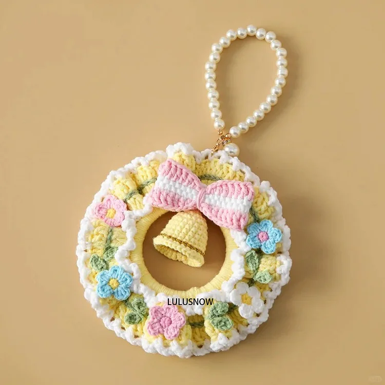 Lulusnow Handmade Yellow Small Bell Car Gift/Plant Lover Gift  Car Hanging Decoration