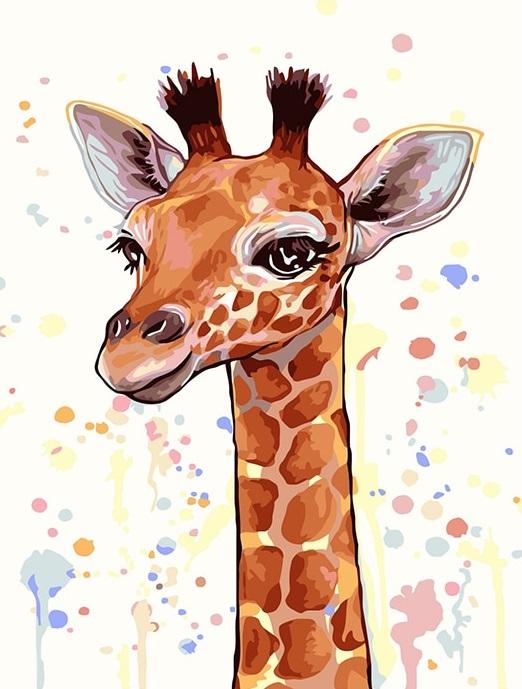 

Cartoon Giraffe – Paint By Numbers - 40*50CM, 501 Original