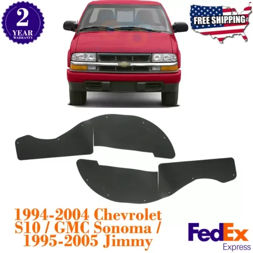 Dronehint Front Fender Liners For 1994-2004 Chevrolet S10 / GMC Sonoma / 95-05 Jimmy (For: GMC) Parts