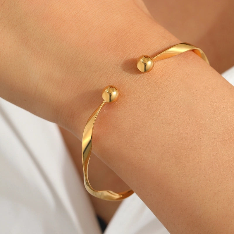 Minimalist Solid Color 304 Stainless Steel Stainless Steel Bracelets In Bulk