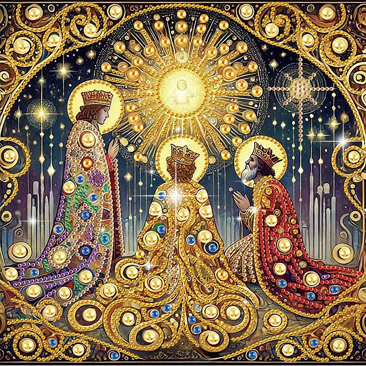 Pilgrimage Road 30*30cm (Canvas) Special Shaped Drill Diamond Painting gbfke