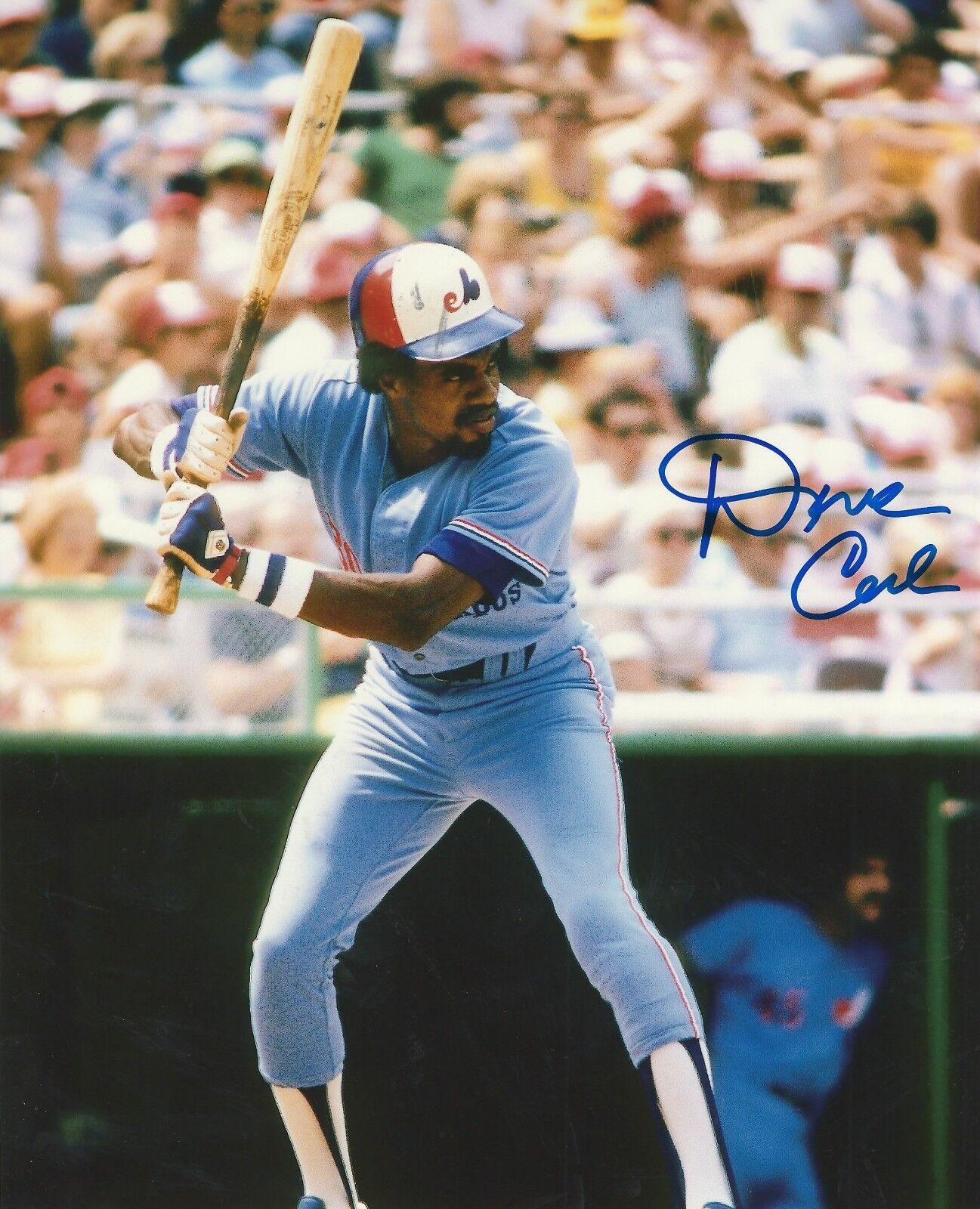 Autographed DAVE CASH 8x10 Montreal Expos Photo Poster painting w/ Show Ticket