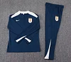 2025 Uruguay Half-Pull Training Suit Royal Blue Football Shirt 1:1 Thai Quality Set
