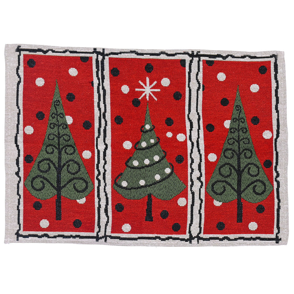 

Christmas Knitted Placemat Table Set Festive Dinner Coffee Tea Table Mats, 501 Original