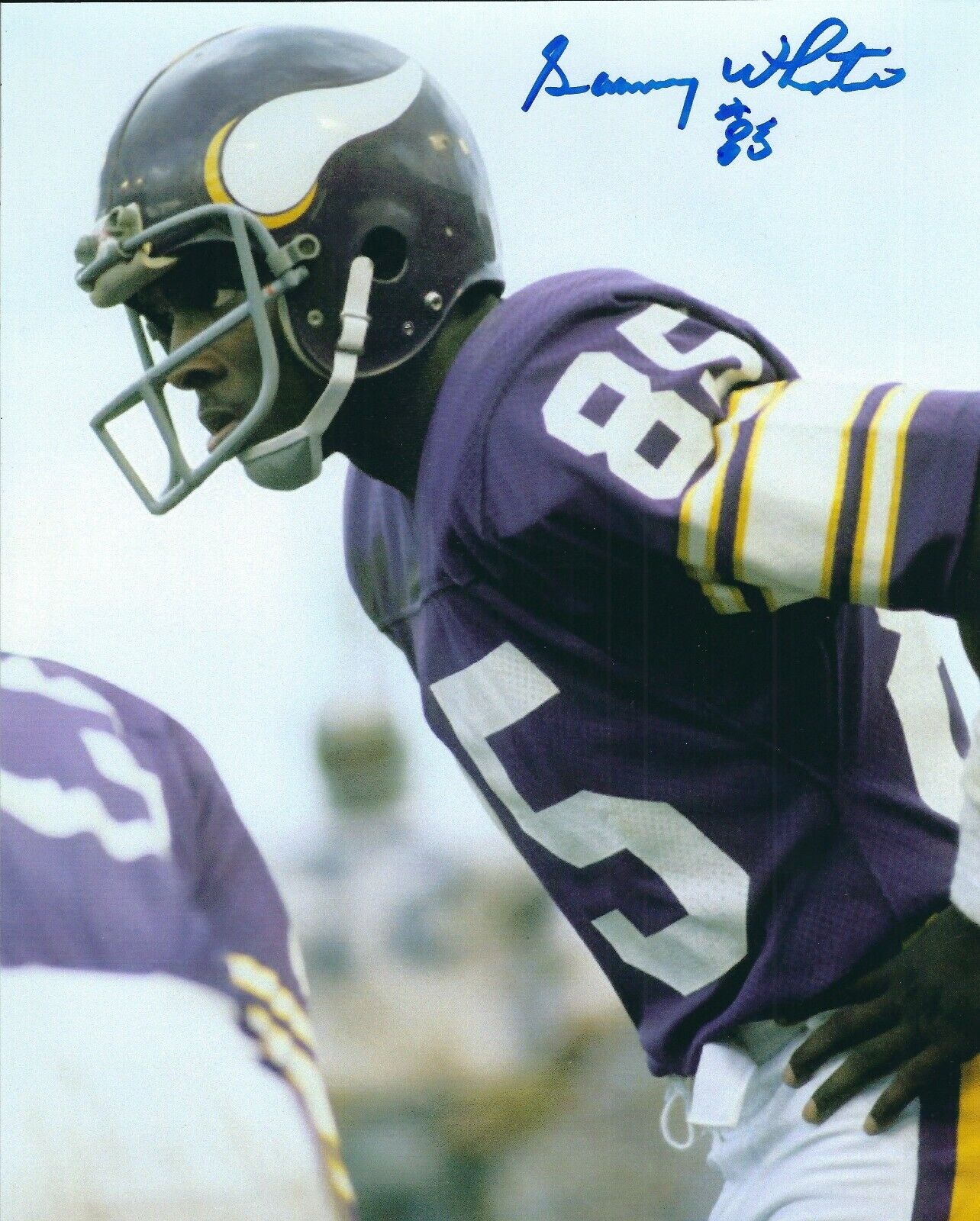 Signed 8x10 SAMMY WHITE Minnesota Vikings Autographed Photo Poster painting - w/COA