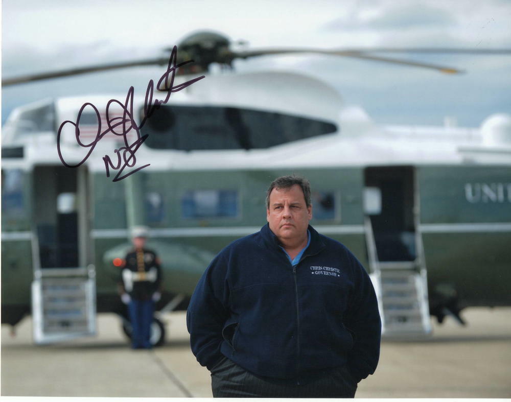 CHRIS CHRISTIE SIGNED AUTOGRAPH 11x14 Photo Poster painting - GOVERNOR, 2020, DONALD TRUMP A