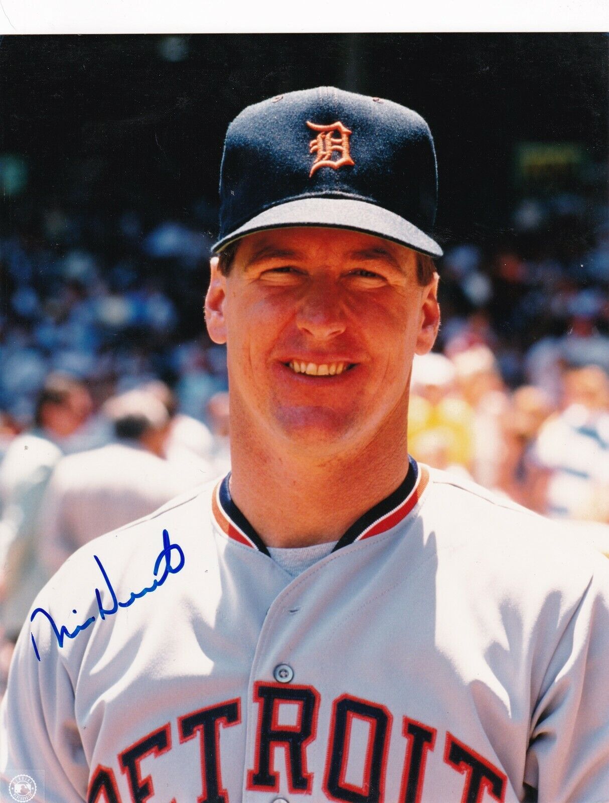 MIKE HEATH DETROIT TIGERS ACTION SIGNED 8x10