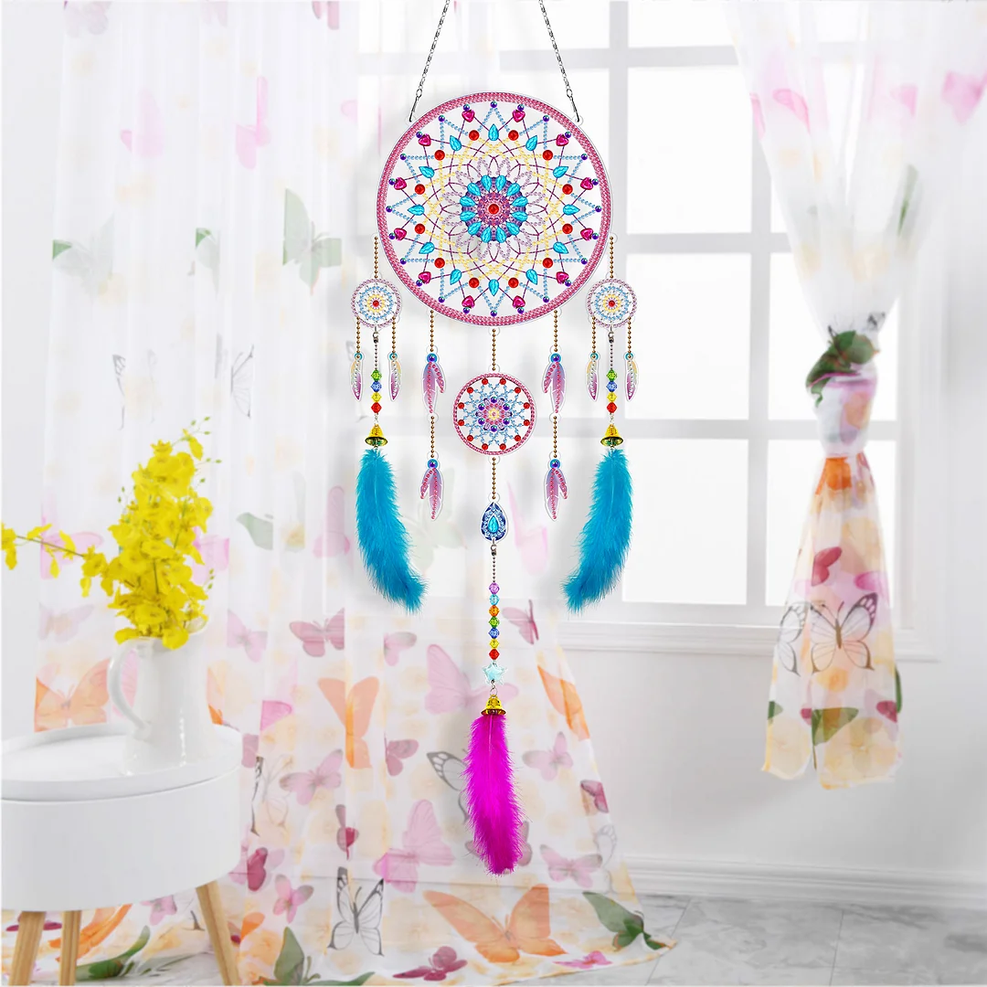 DIY Diamond Painting Dream Catcher Wind Chime