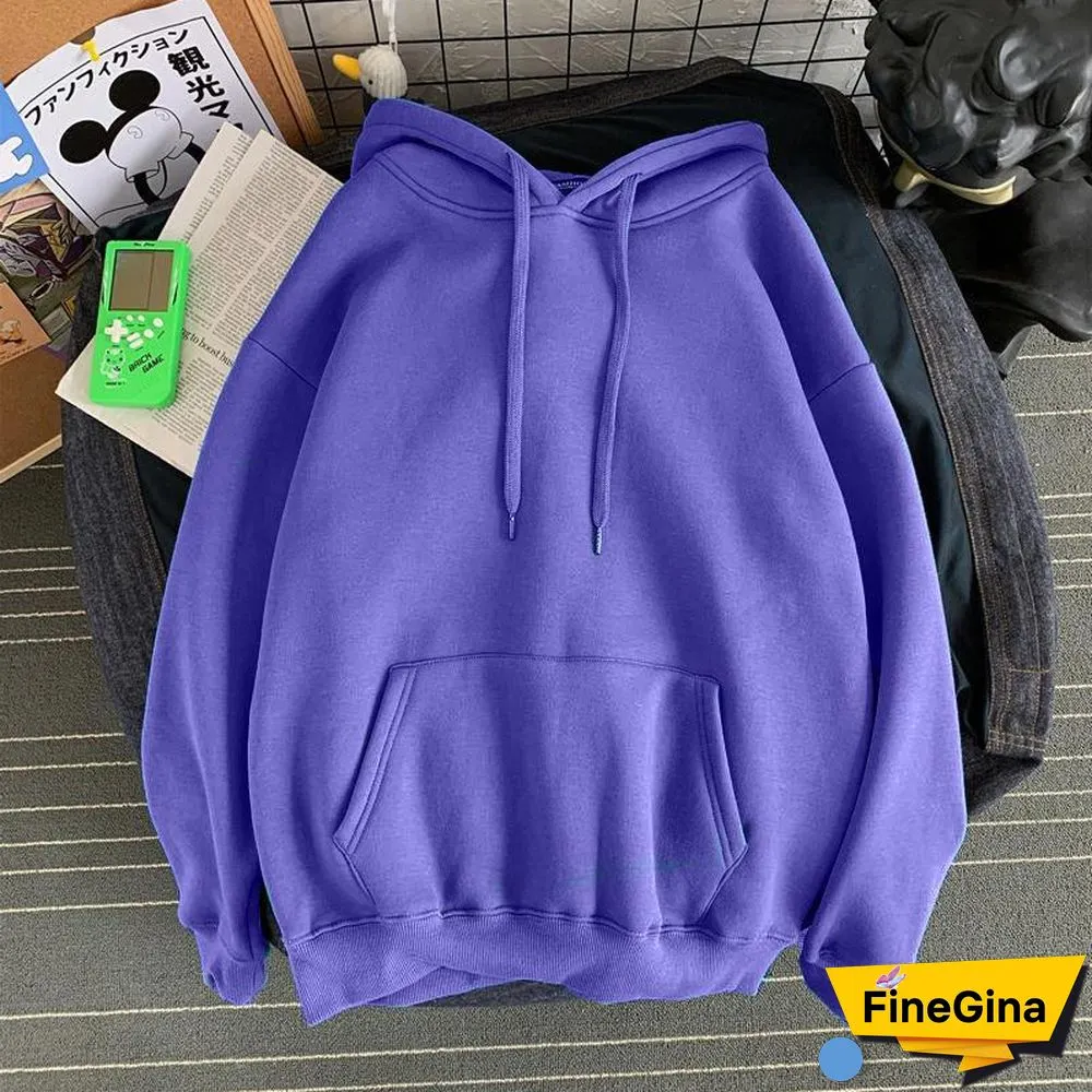 Womens Oversized Hoodies Thin and Thick Hoodie Harajuku Casual Couple Sweatshirts Autumn
