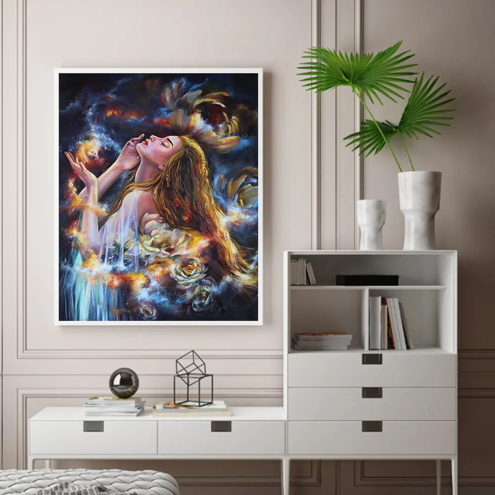 DIY Paint By Number 40*50cm - Girl With Flowers