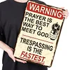 Warning - Metal Tin Signs(8*12Inch/12*16Inch)