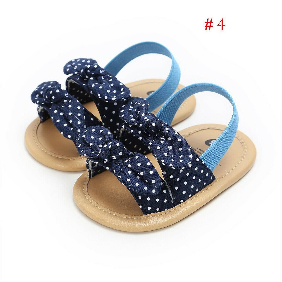2019 Baby Summer Clothing Kids Infant Baby Girl Shoes Bowknot Plaid Striped Floral Party Princess Beach Shoes