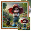 Dachshund Girl-11CT Stamped Cross Stitch 40*40cm