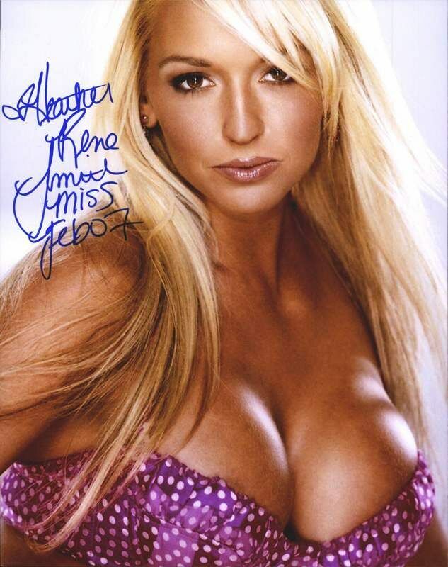 Playboy model Heather Rene Smith signed sexy 8x10 Photo Poster painting |PROOF CERTIFICATE B201