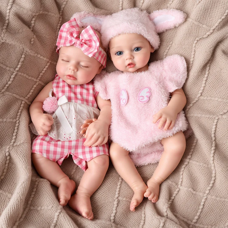 Babeside Lucy 16'' Realistic Silicone Sleeping Baby Little Infant Girl Comforting Present Choice