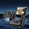 Compact Panoramic Action Camera Anti-Shake WiFi Mini Sports Camera 2.0in Flip Screen with Magnetic Neck Strap for First-person View Shooting
