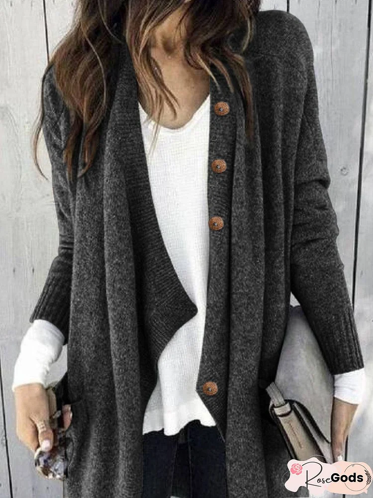 Long Sleeve Cotton-Blend Cardigans