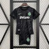 25/26 Kids Sporting Lisbon Goalkeeper Black Soccer Jersey