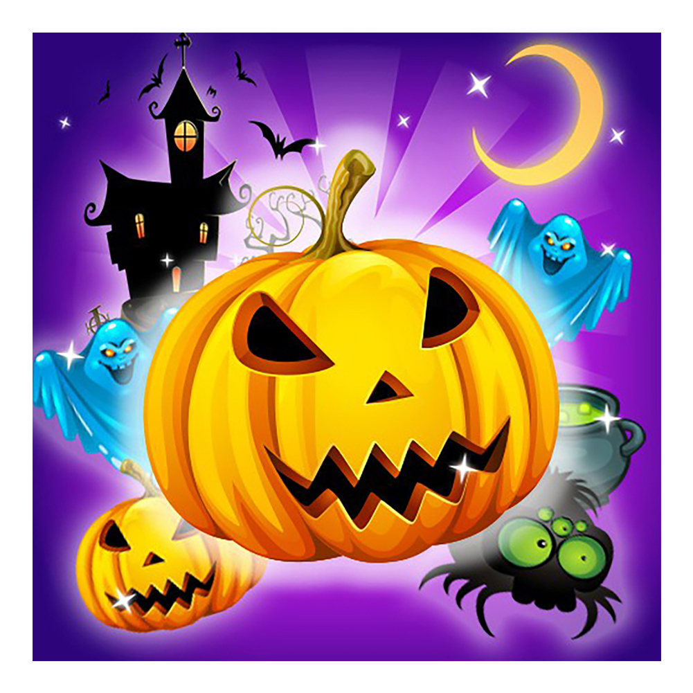 

Halloween Pumpkin - Round Drill Diamond Painting - 30*30CM, 501 Original
