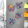 (US Local)12Pcs Diamond Art Magnets Fridge Sticker Set for Adults Beginners (CN561 Bird)