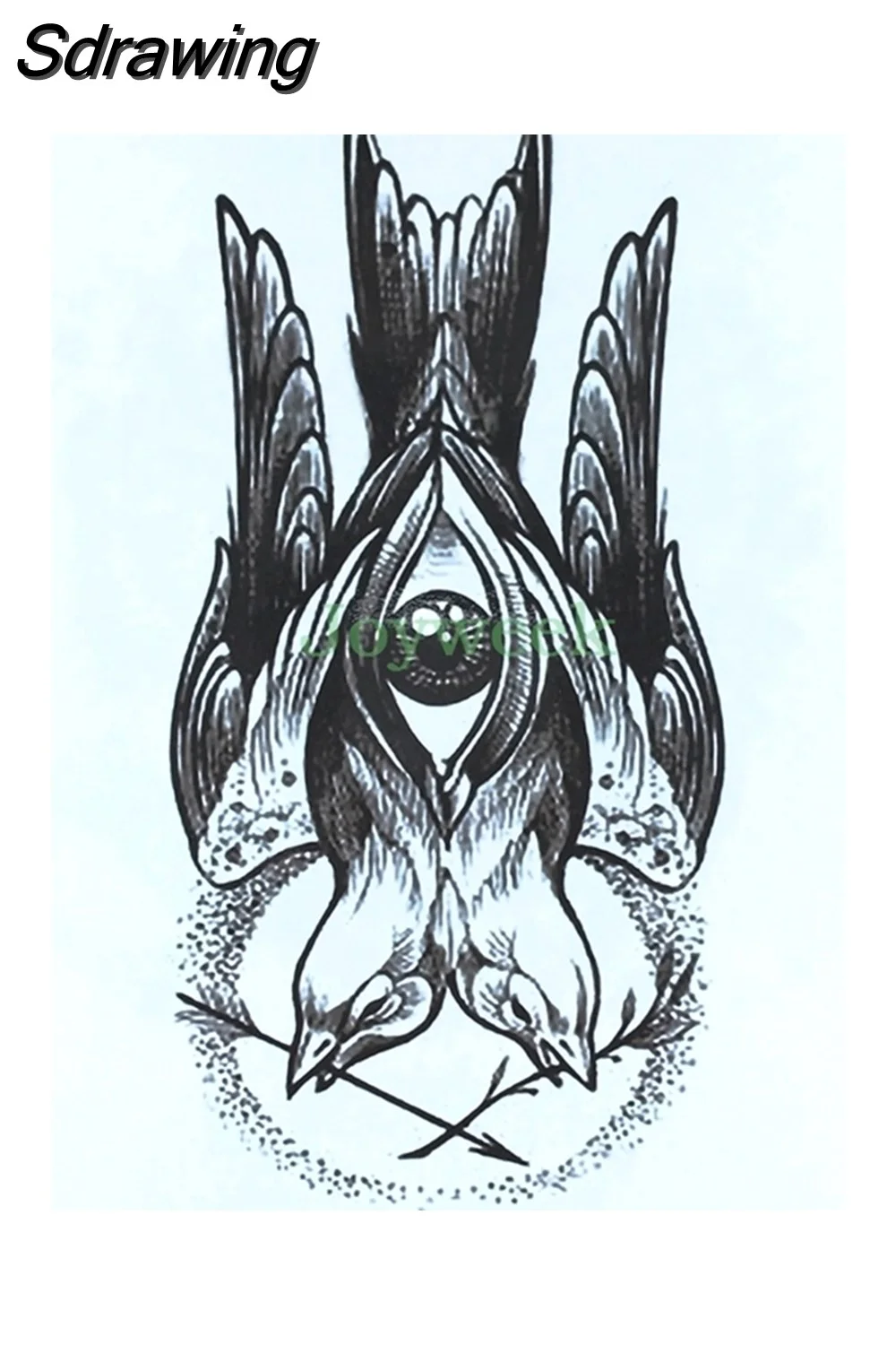 Sdrawing Temporary Tattoo Sticker crow tiger Ganesha wolf forest tatto stickers flash tatoo fake tattoos for women men 7