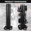 [US Local Warehouse] Vertical Gym Organization for Home Gym Storage Organizer Rack with Lat and Curl Bar Revolving Bars Workout Equipment Storage for 36 Handles & Straps Home Accessories Organization