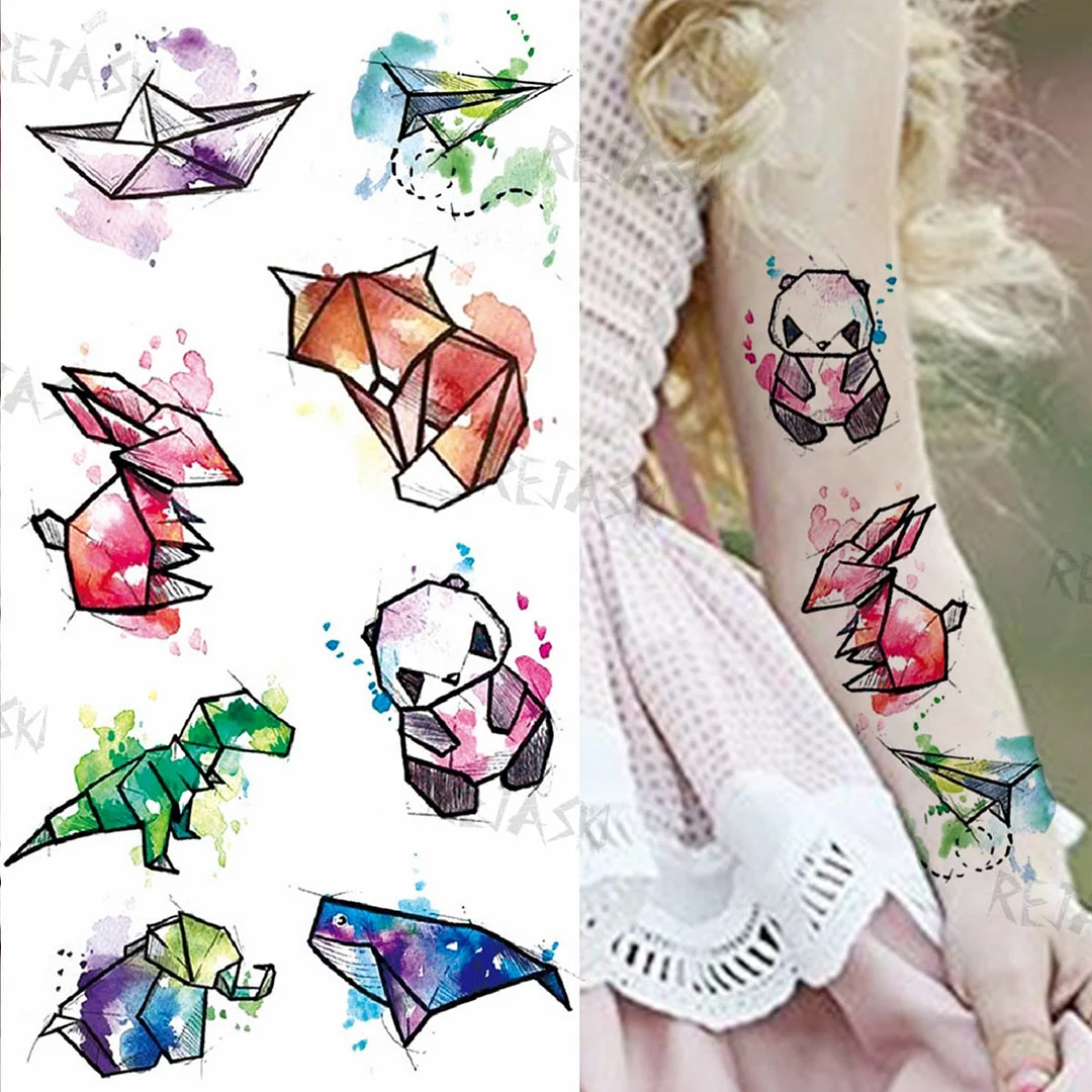 Minimalist Letter Temporary Tattoo For Children Women Small Word Tattoos Sticker Black Endless Heart Fake Tatoos Chains Clavicle