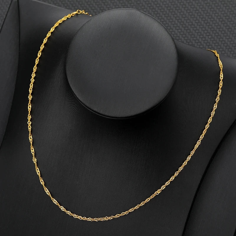 Jewelry Minimalist Classic Style Solid Color Titanium Steel Plating Necklace
