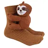 3D Knit Socks Funny Warm Cute Socks Double Layer Hand Crocheted Sock Middle Tube Socks for Autumn/Winter for Men & Women