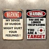 2pcs - Warning - Vintage Metal Signs(12*16Inch)
