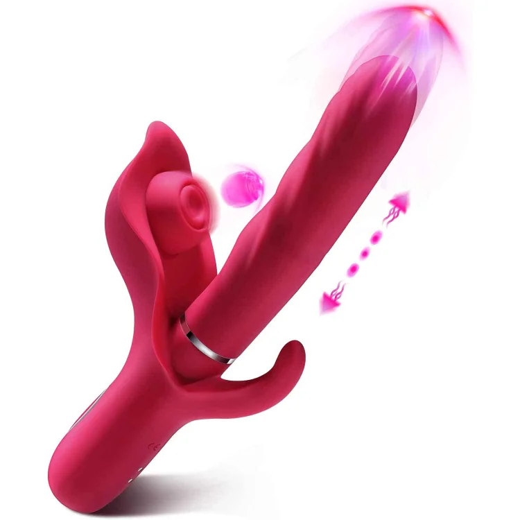 Ximena - 10 Thrusting & 10 Flapping & 10 Vibration  3-in-1 Thrusting Dildo  Rabbit Vibrator 