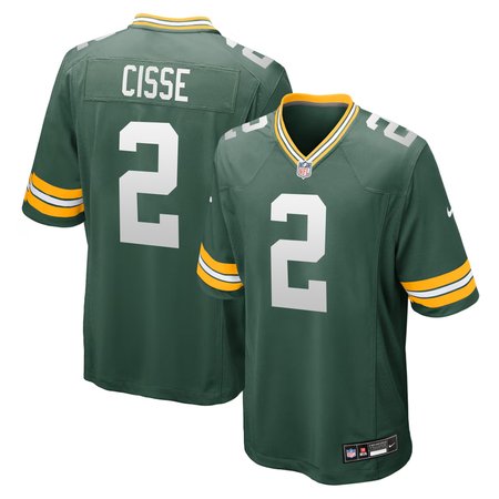 Youth Green Bay Packers #2 Brandon Cisse Green 2026 NFL Draft Game Jersey