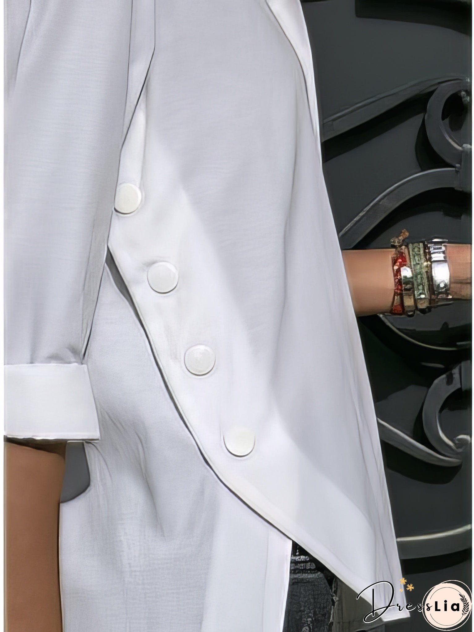 Asymmetrical Collared Shirt
