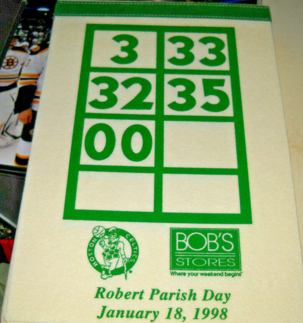 5 LOT ROBERT PARISH DAY BOSTON CELTICS BANNER 1998