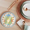 (US Only)6 Pcs Easter Washable Special Shape Diamond Painting Coaster with Holder (Egg)