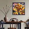 Diamond Painting-5D Full Round Drill Sunflowers in a Vase(40x40cm)