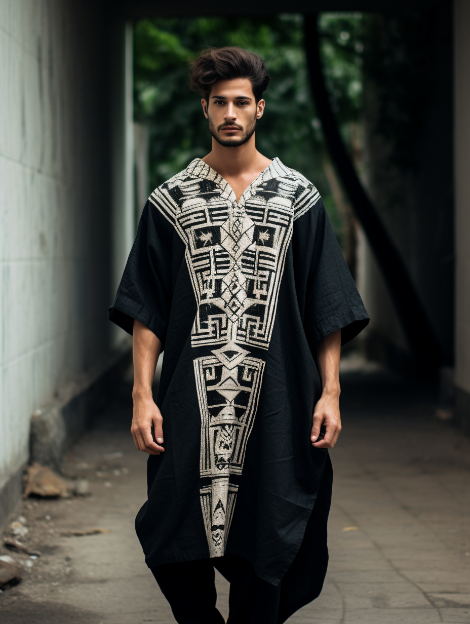 Black Men Ethnic Kaftan Long Caftan