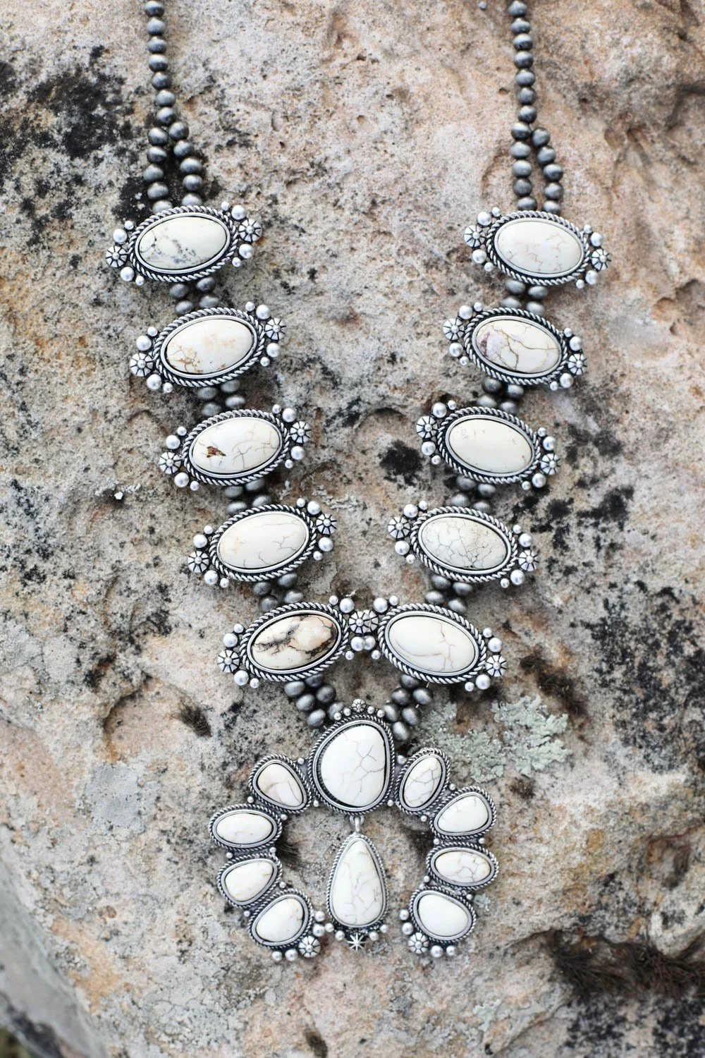 AUTHENTIC TURQUOISE STONE - Gaia Necklace - Ivory