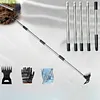 2 in 1 Garden Hoe with Tiller Cultivator Rake Lightweight Hoes Weeding Rake with Long Handle for Fast Grass Removal Cultivating Loosen Soil