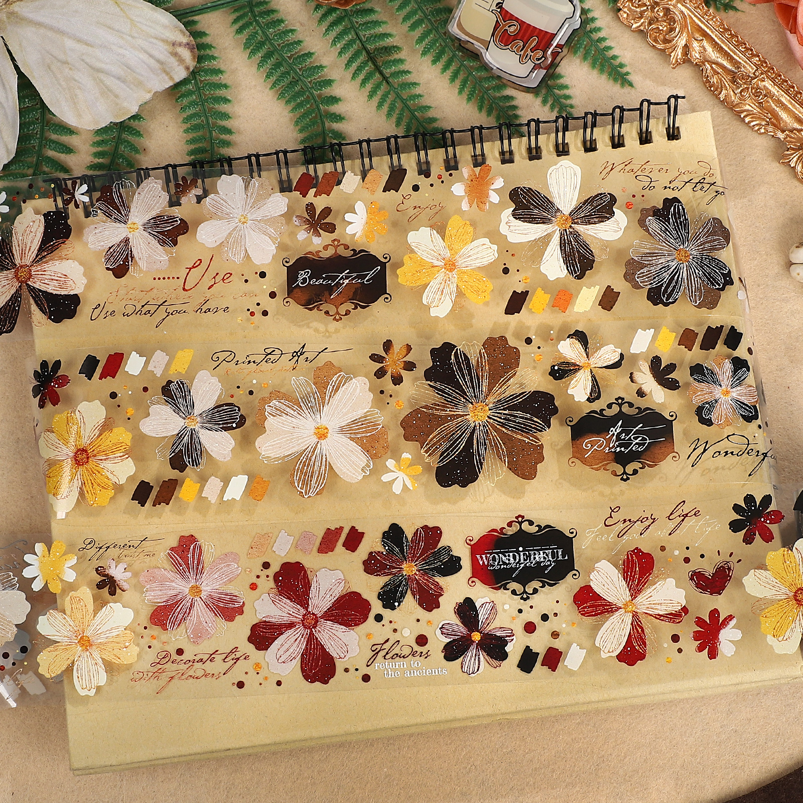 PET 테이프 - 50mm*500cm 빈티지 꽃