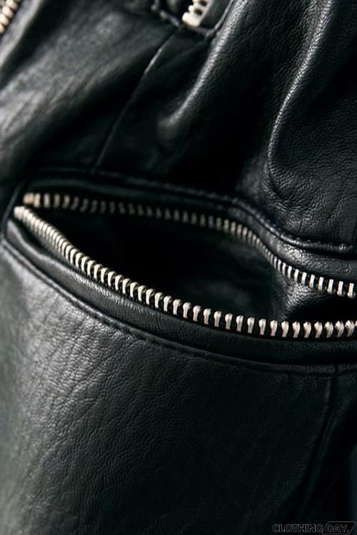 Zipper Slim Leather Jackets
