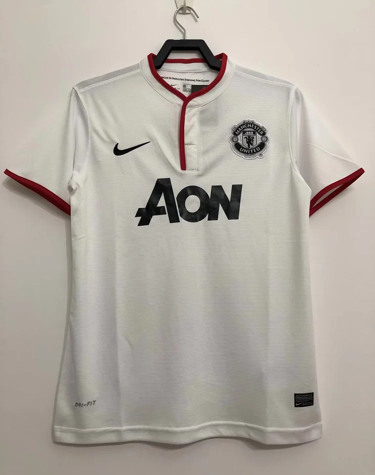 2013-14 Manchester United white retro jersey