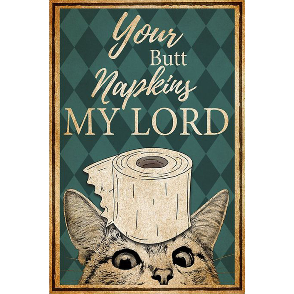 

Cat Toilet Paper - 11CT Stamped Cross Stitch - 40*60CM (Big Size), 501 Original