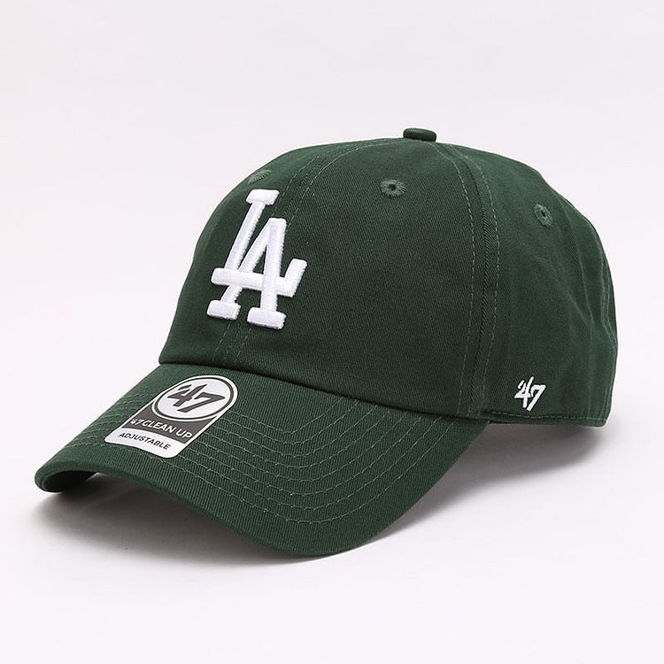 Dodgers and Yankees 47 Baseball Cap Female Summer NY Embroidered Dark Green
