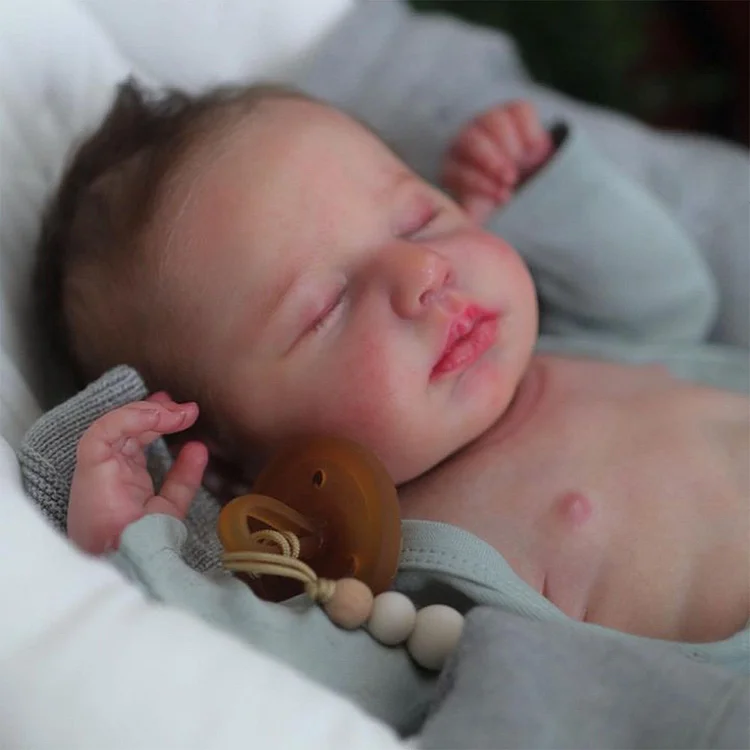 20" Realistic Reborn Newborn Chubby Cheek Face Baby Doll Girl Camille with Silicone Vinyl Washable Body for Pleased Bathing Rebornartdoll® RSAW-Rebornartdoll®