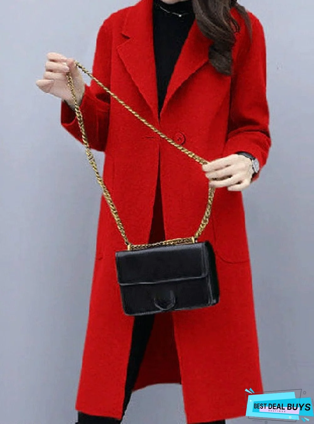 Woolen Mid-Length Coat