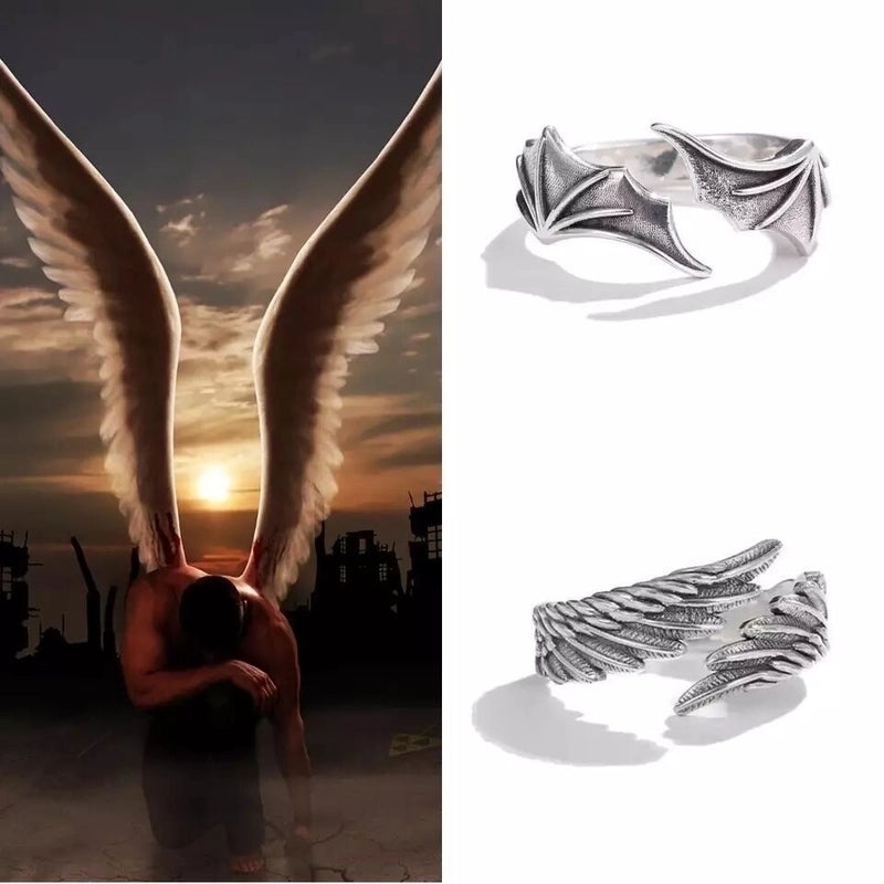 Hip-hop Retro Wings Alloy Asymmetrical Plating Gold Plated Men’s Rings